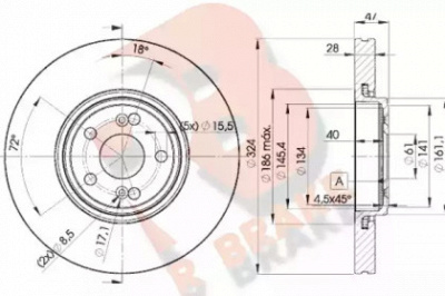 R BRAKE 78rbd27357 -  Тормозной диск
